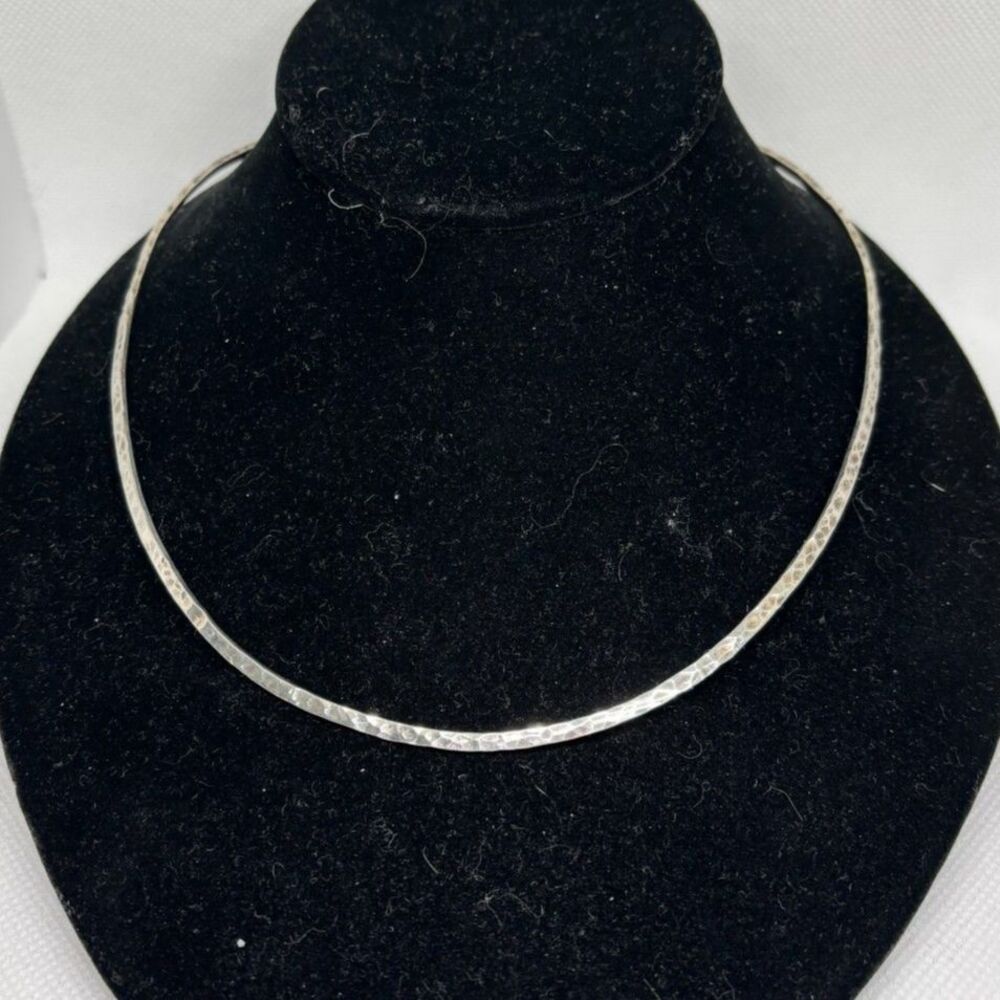 Hammered Sterling Silver Torc